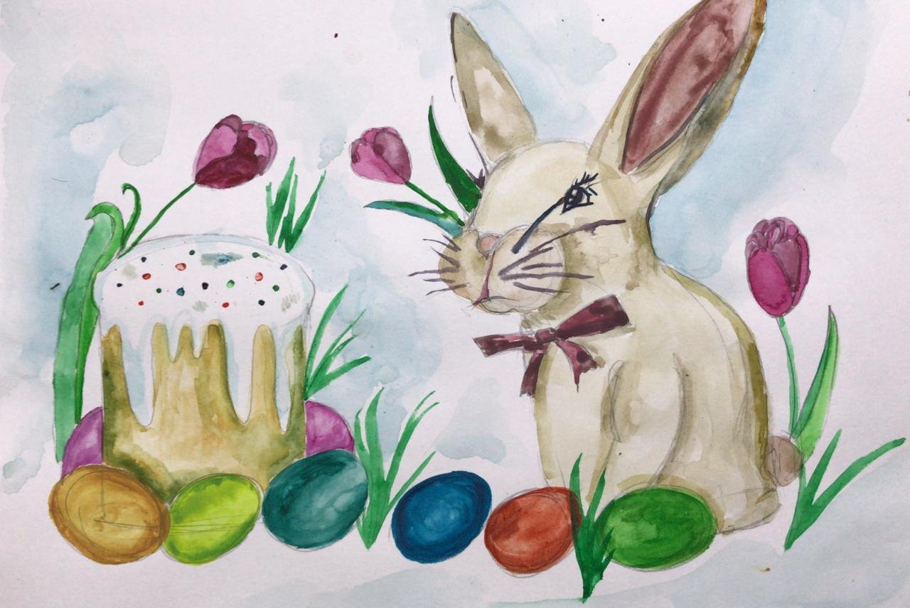 Рисунок Пасхальный кролик профессиональный