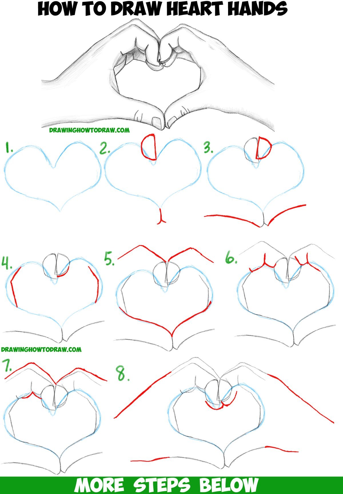 Как нарисовать сердце поэтапно карандашом