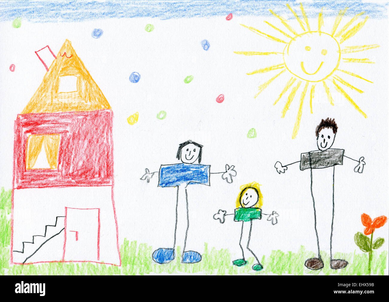 Дети рисуют семью