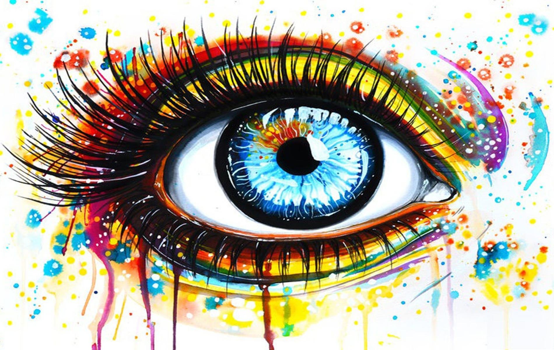 Глаз человека рисунок цветной