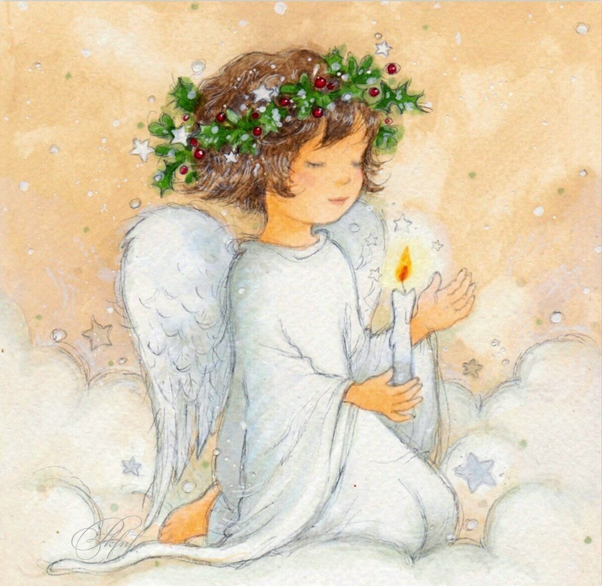 Ангелы картинки красивые нарисованные