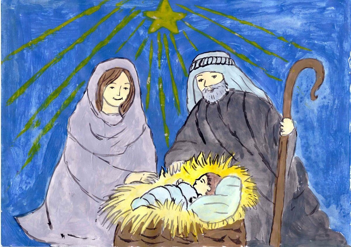 Рисунок к празднику Рождество Христово