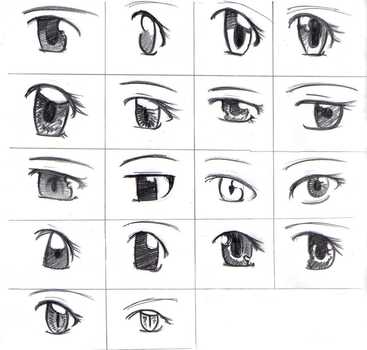Аниме глаза карандашом для начинающих поэтапно