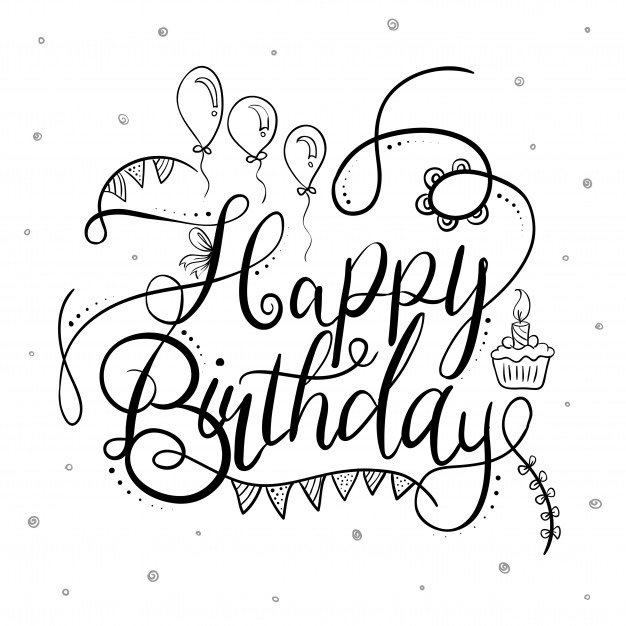 Как красиво нарисовать happy birthday