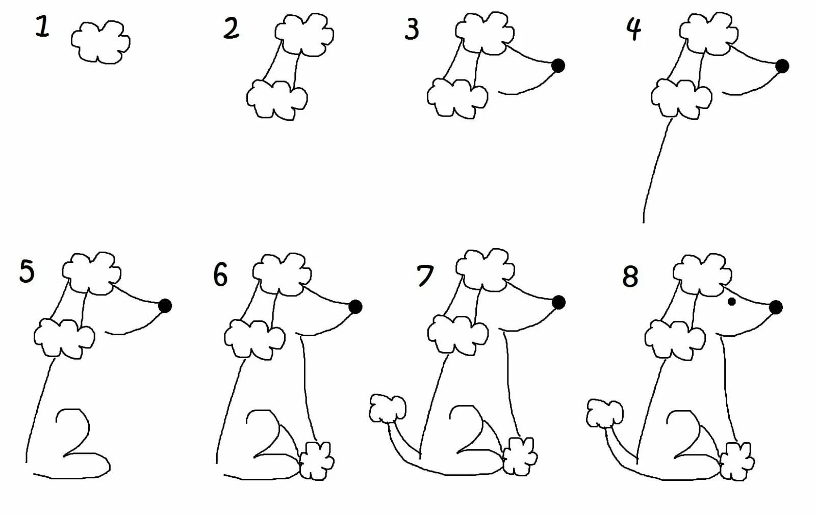 Схемы изображения животных для дошкольников