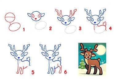 Как нарисовать оленя поэтапно