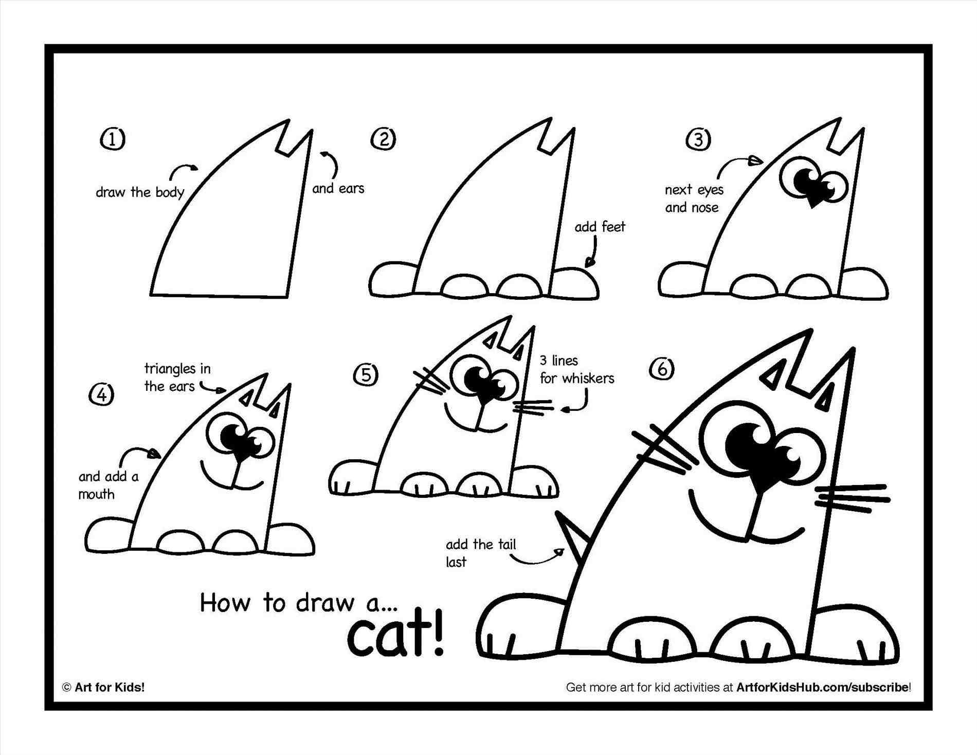 Схема рисования котиков