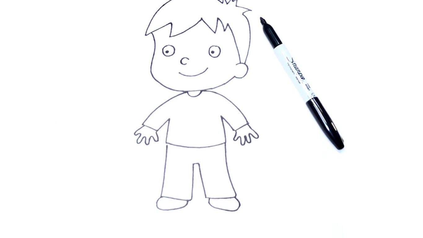 Рисовать мальчика карандашом