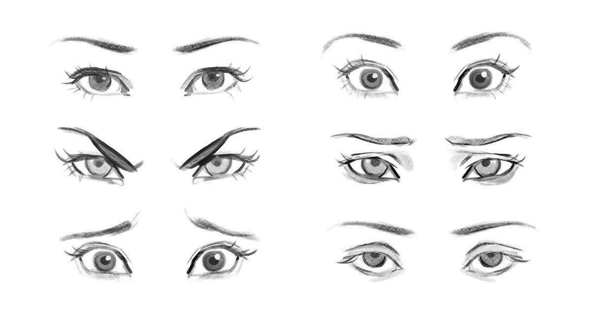 Формы глаз для рисования
