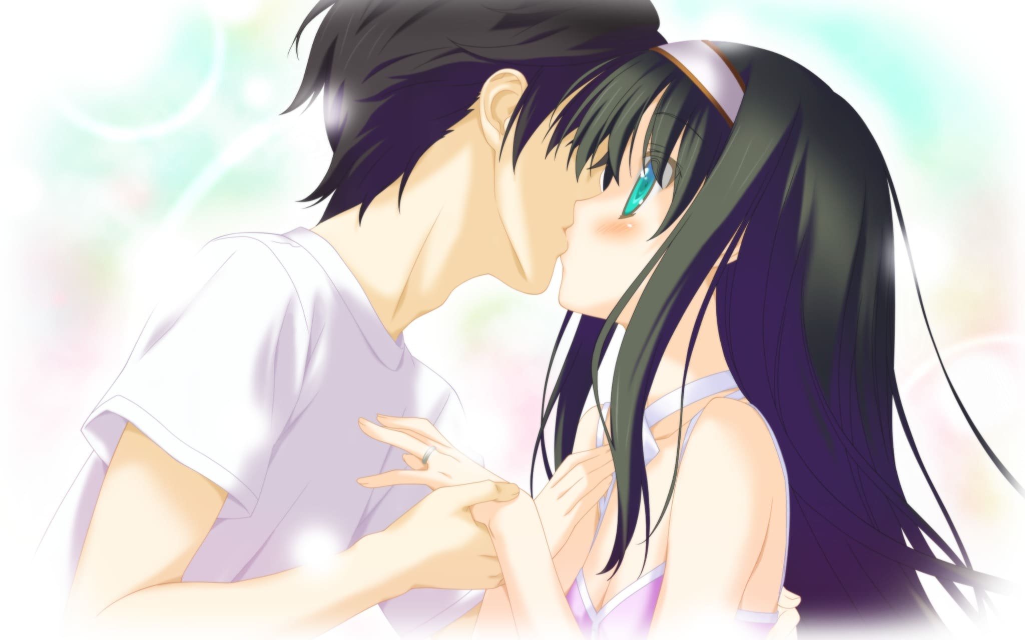 Адати и Симамура аниме поцелуй