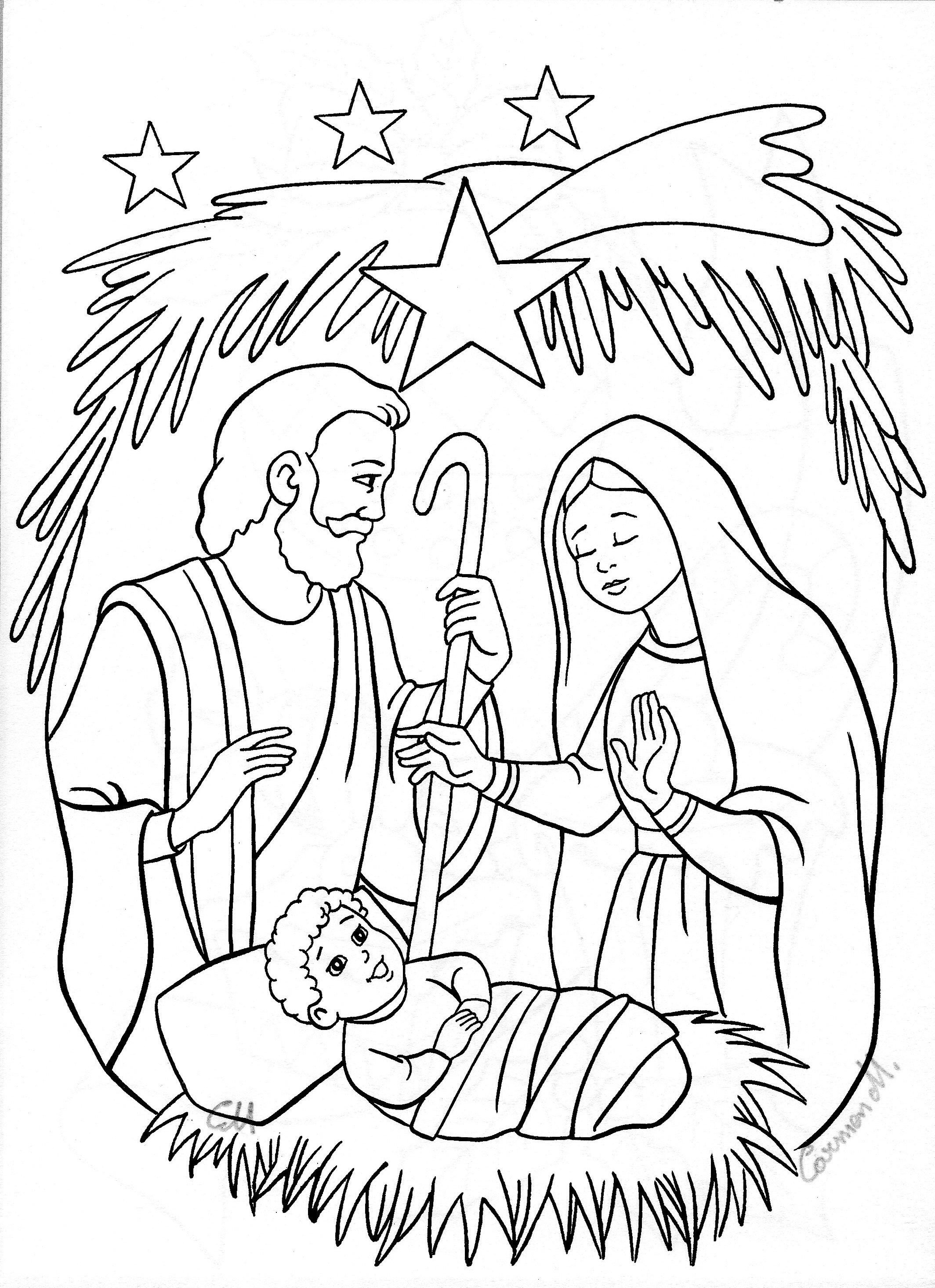 Раскраски на тему Рождество Христово