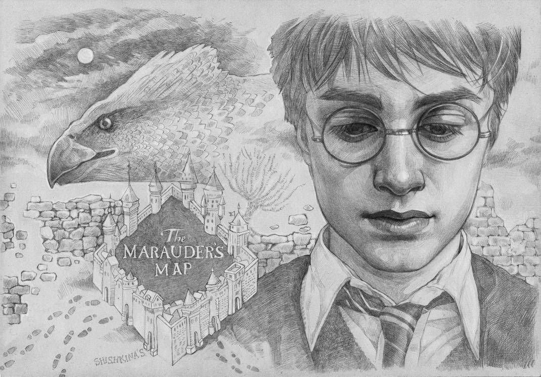 Гарри Поттер и узник Азкабана рисунок Гарри