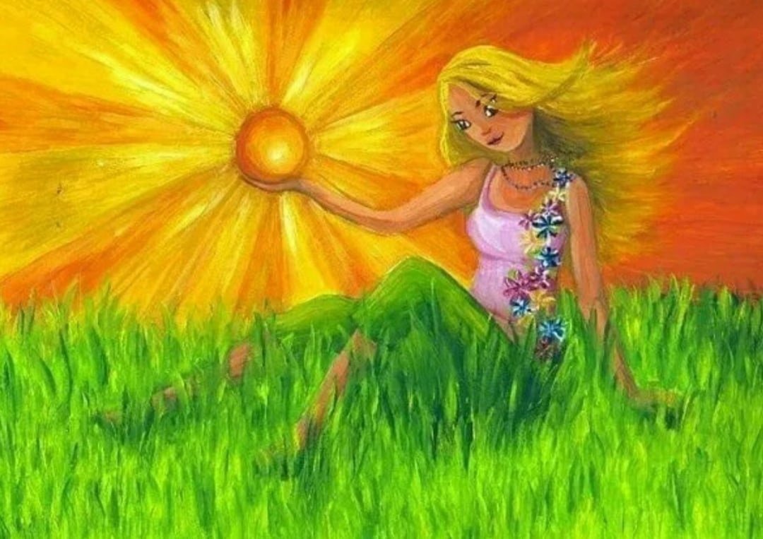 Я разукрашу его словно мечту. Яркое лето рисунок. Солнечная девочка. Девочка солнце. Счастье рисунок.