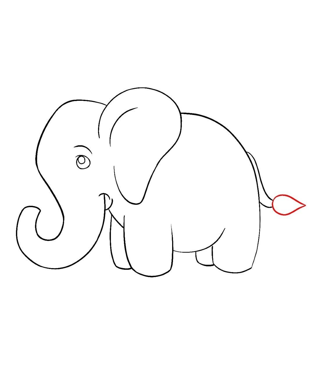 Слон рисунок карандашом для детей