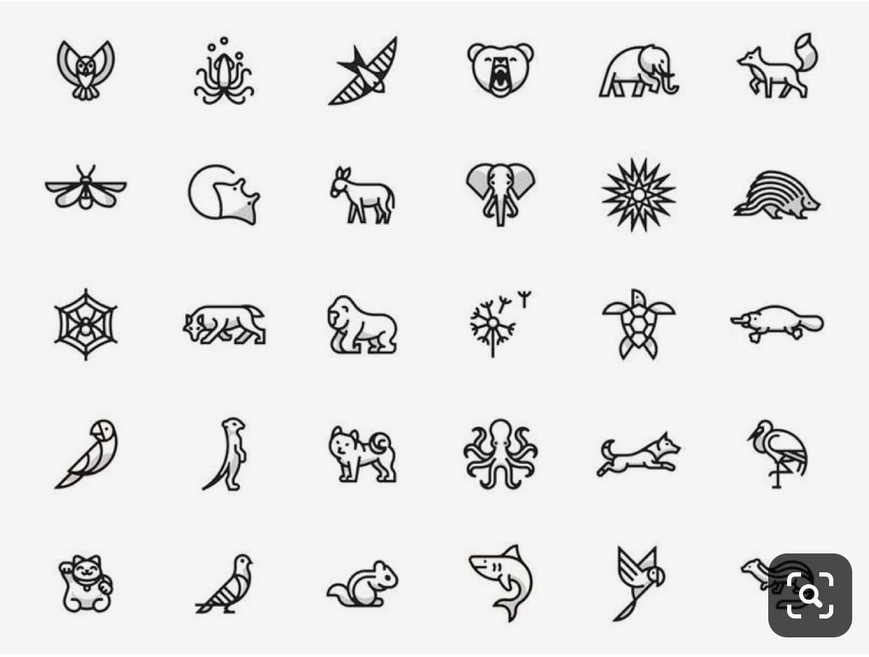 картинки животных символами