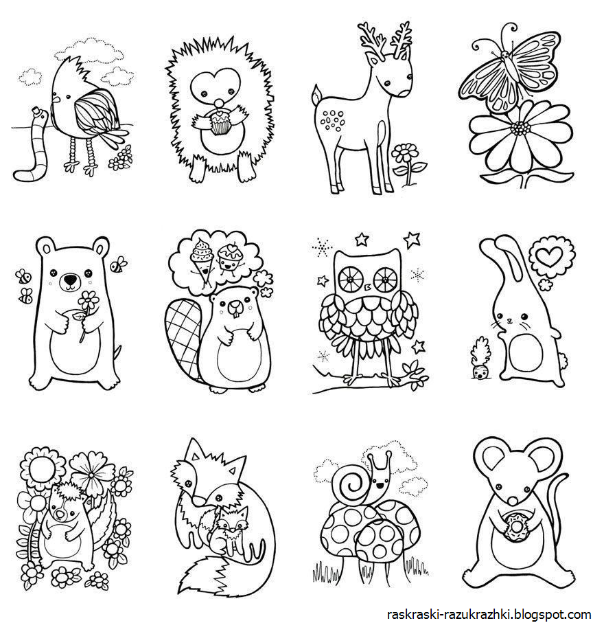Картинки маленьких животных рисунки