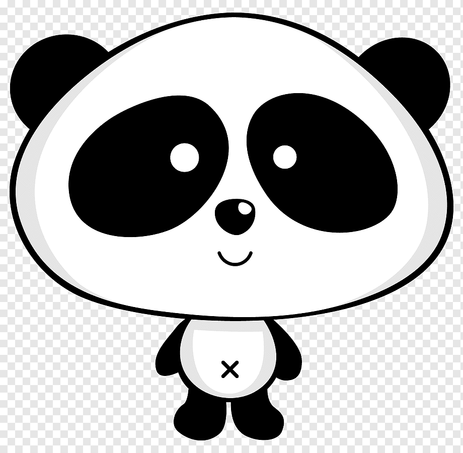 Панда трафарет