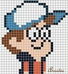 Рисунки по клеточкам Гравити Фолз Диппер