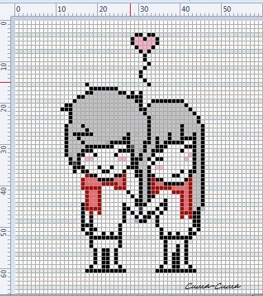 Рисунки по клеточкам парные