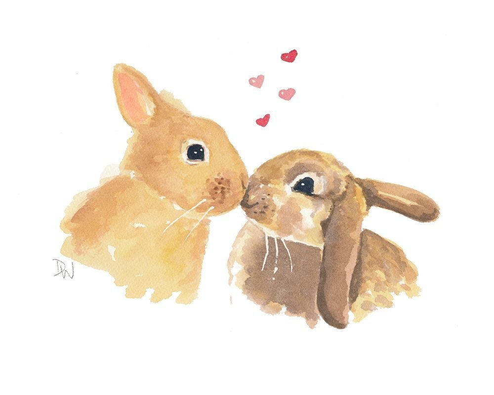 Два влюбленных кролика