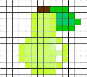 Фрукты по клеточкам маленькие