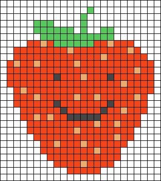 Рисунки по клеточкам яблоко