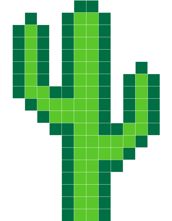 Кактус по клеточкам маленький