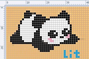 Рисунки по клеточкам панды милые (50 фото)