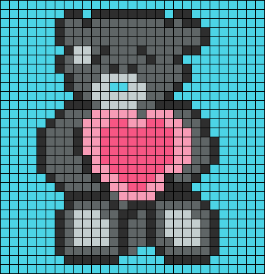 Рисование по клеточкам мишка