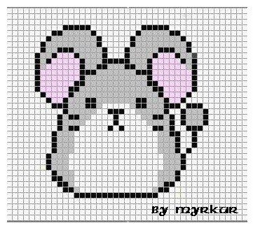 Пикачу по клеточкам