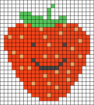 Фрукты по клеточкам