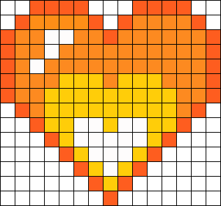 Рисунки по клеточкам оранжевые