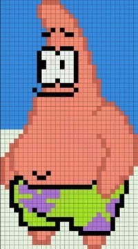 Рисунки по клеточкам Патрик