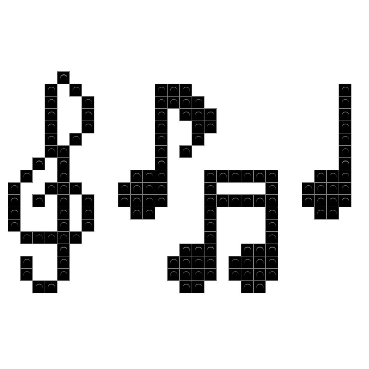 Пиксель арт музыкальная Нота