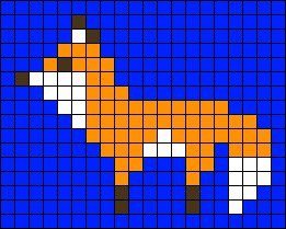 Рисование по клеточкам Лисичка для детей