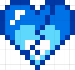 Рисунки по клеточкам голубые