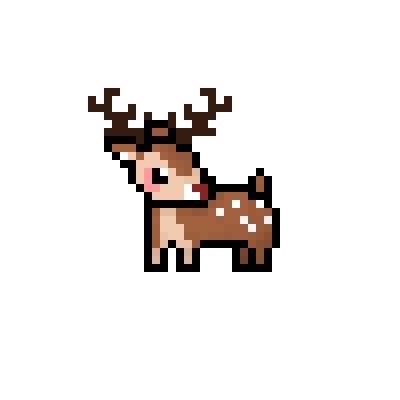 Олень пиксель