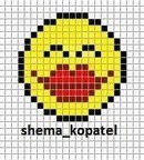 Смайлик из бисера схема