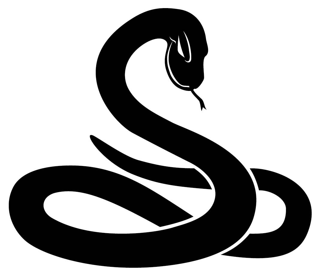 Черные символы змеи