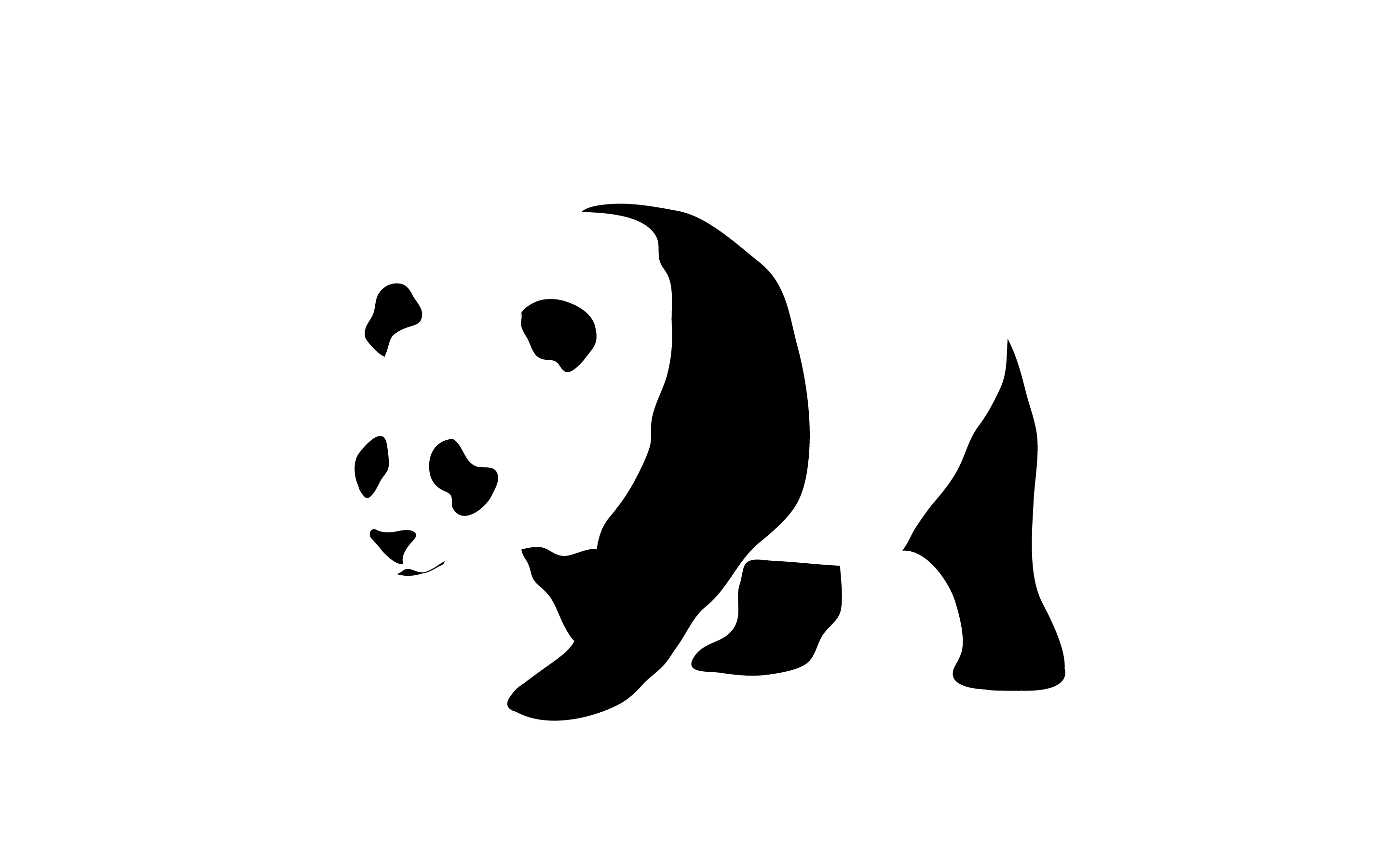 Панда силуэт