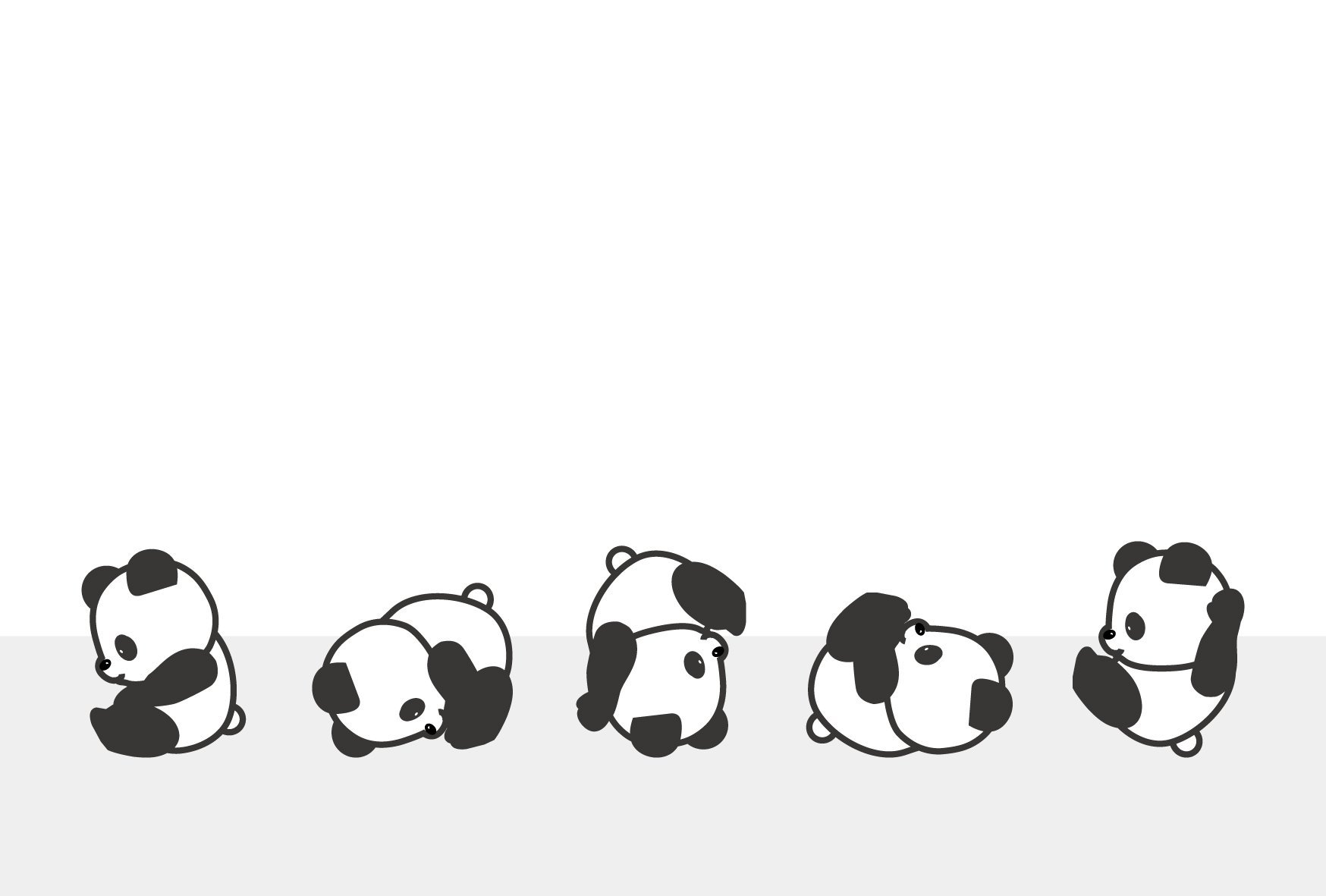 Панда на черном фоне рисунок