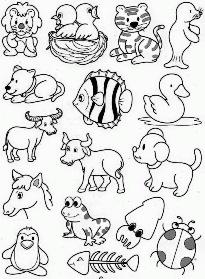 Картинки маленьких животных рисунки