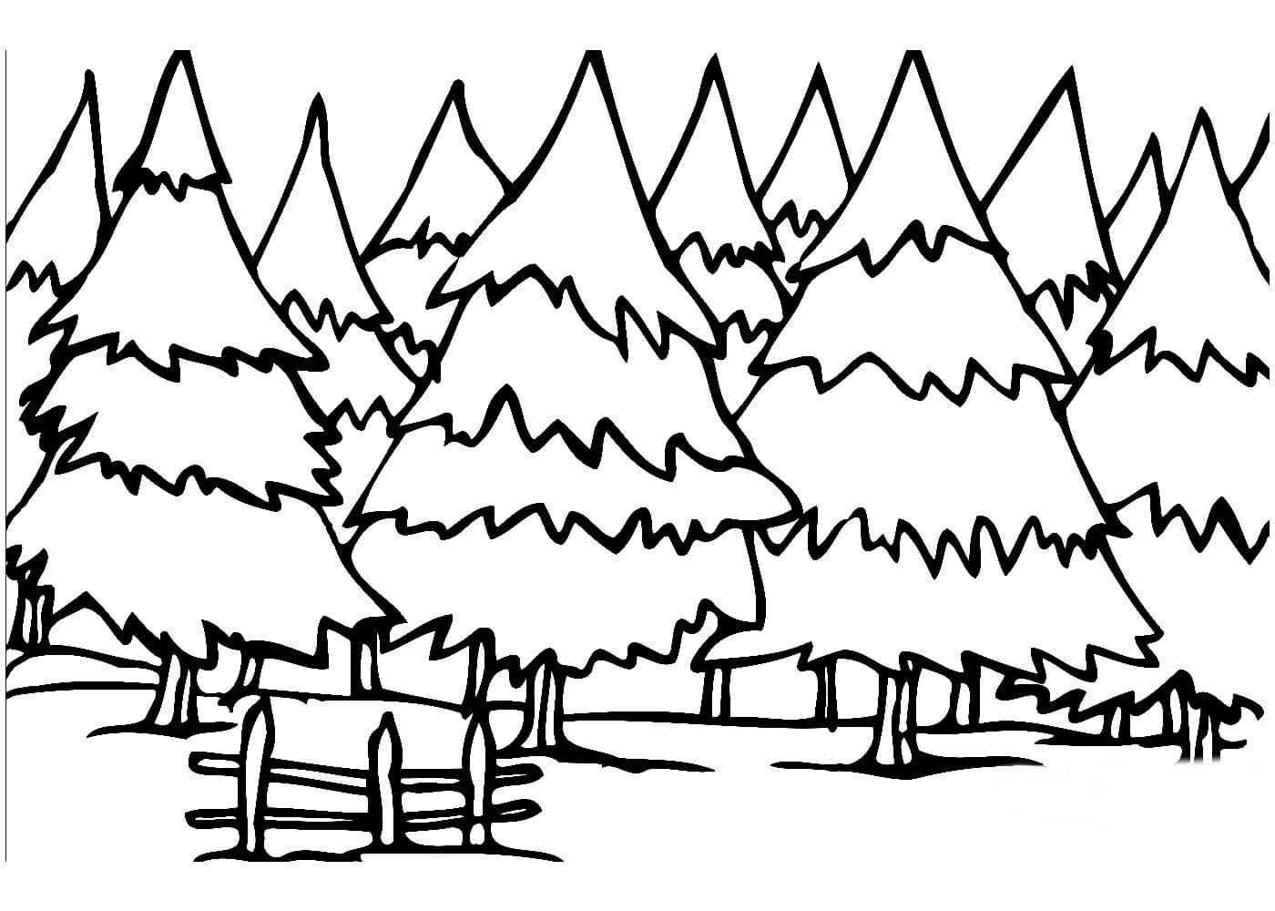 Нарисовать лес молдавскую