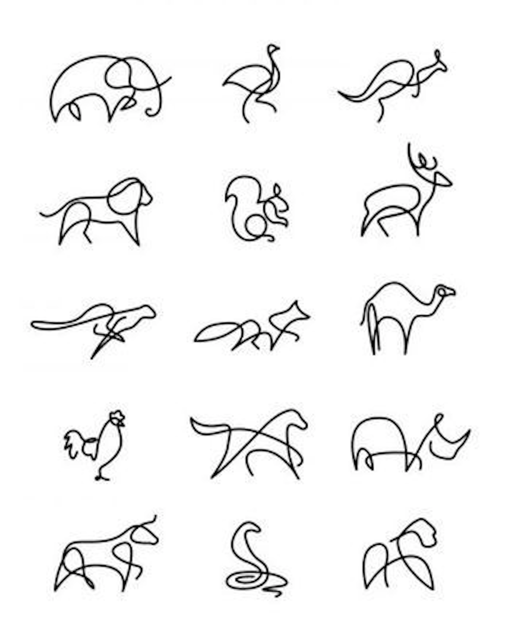 Животные легкие слова. Стилизованные изображения животных. Контурные рисунки одной линией. Схематичное изображение животных. Роспись в виде животных.