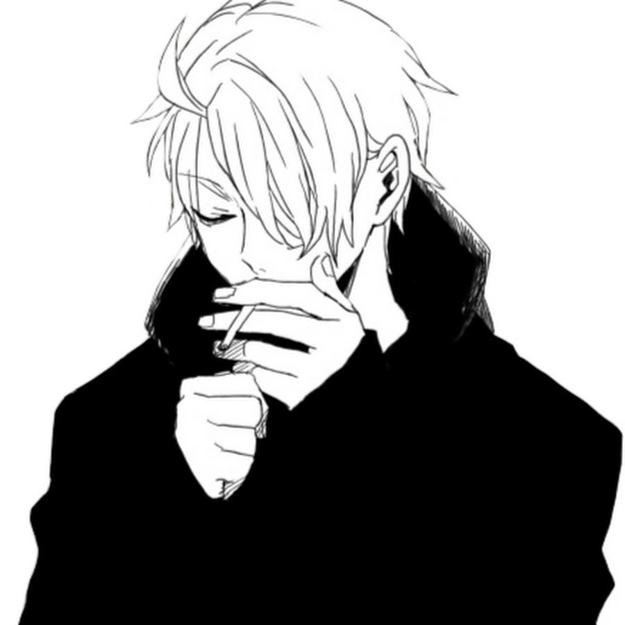 Курящий парень рисунки аниме