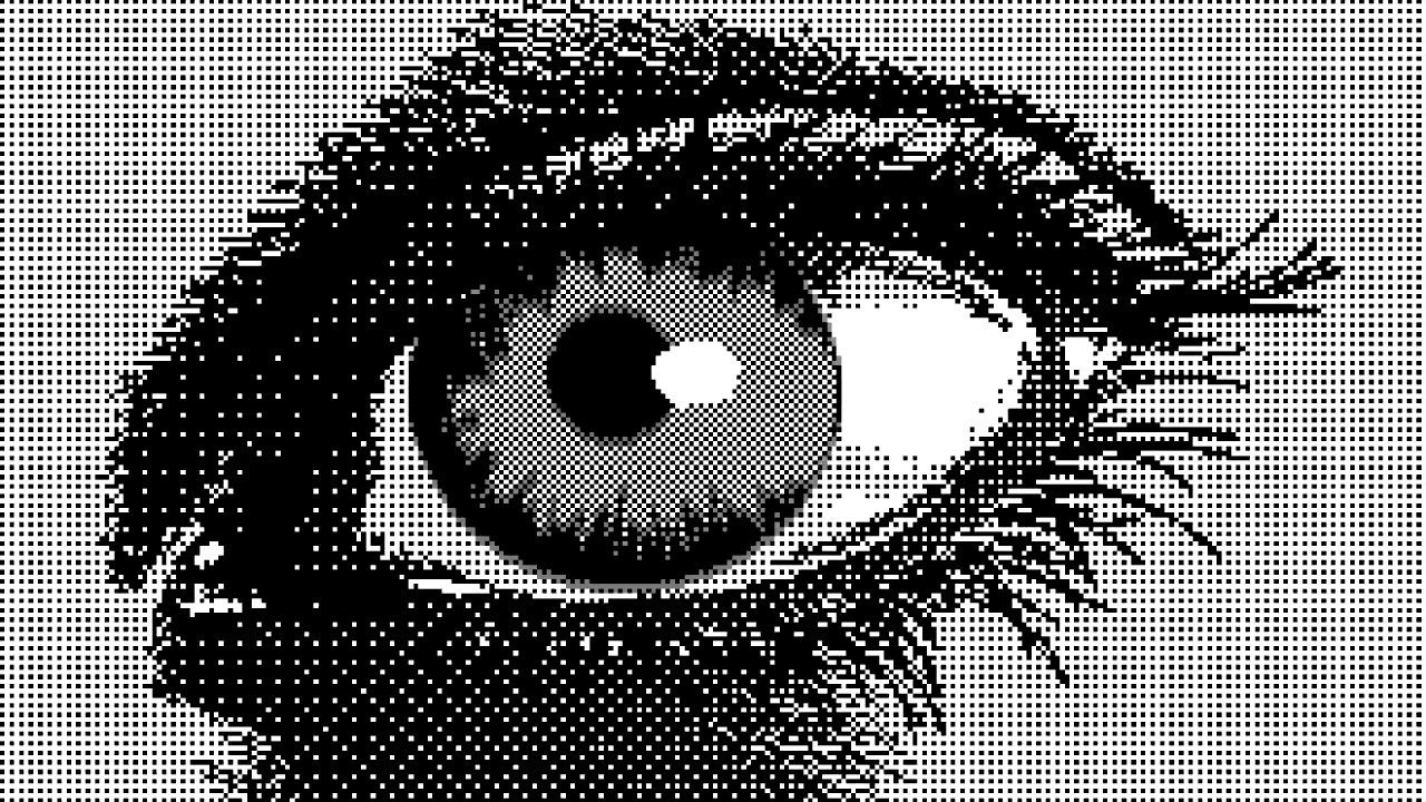 Пиксельный аниме глаз