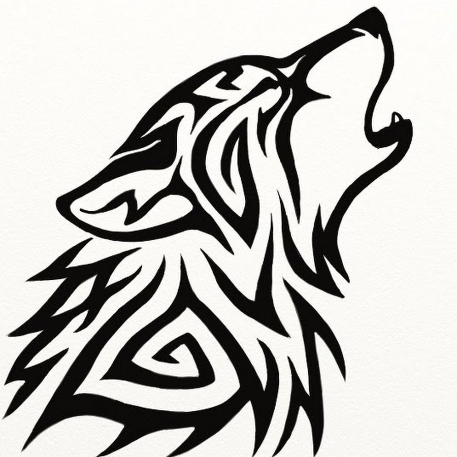 Трайбл Кельтский орнамент волк