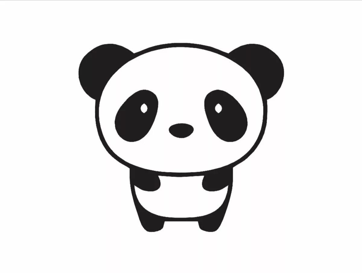 Милая голова панды