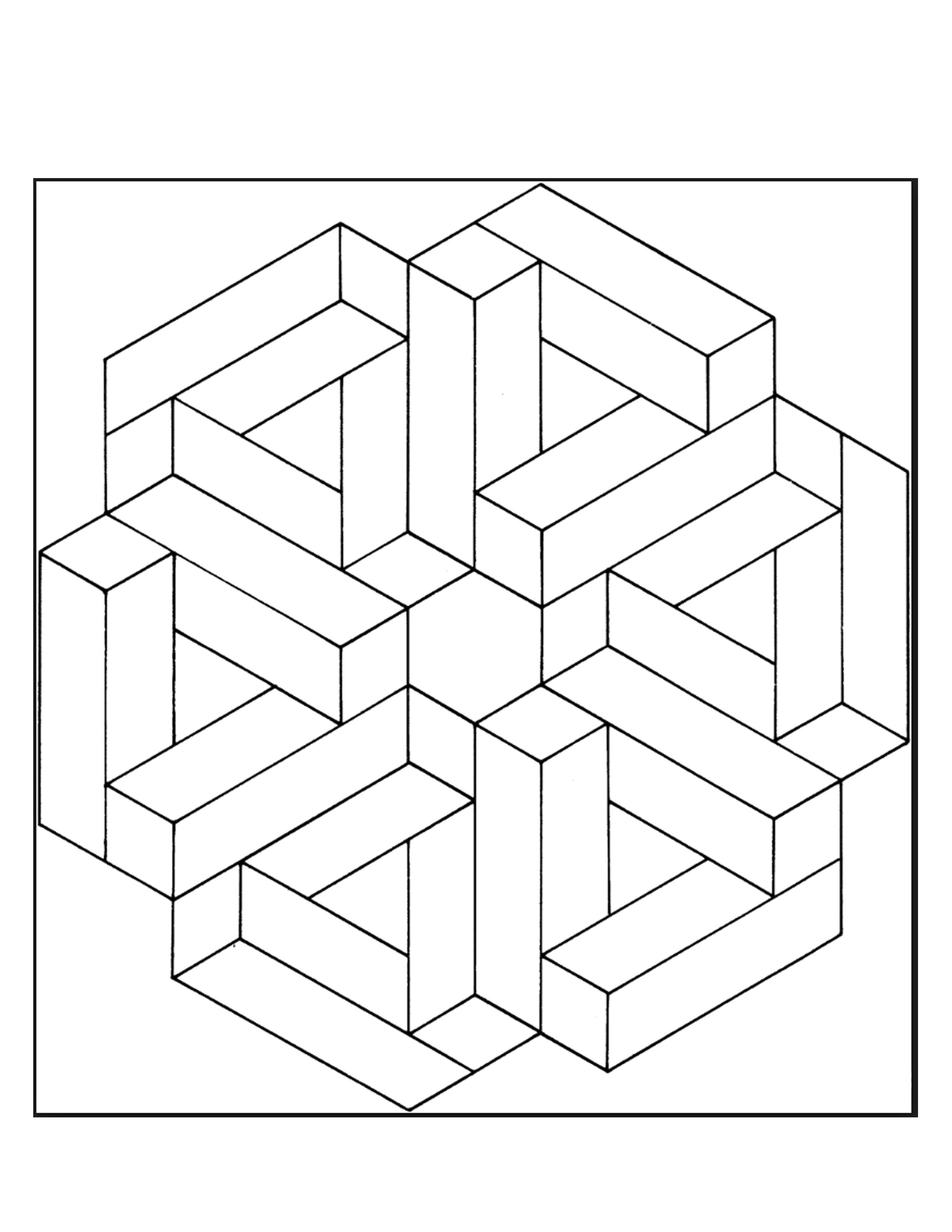 Сложные геометрические фигуры 3д
