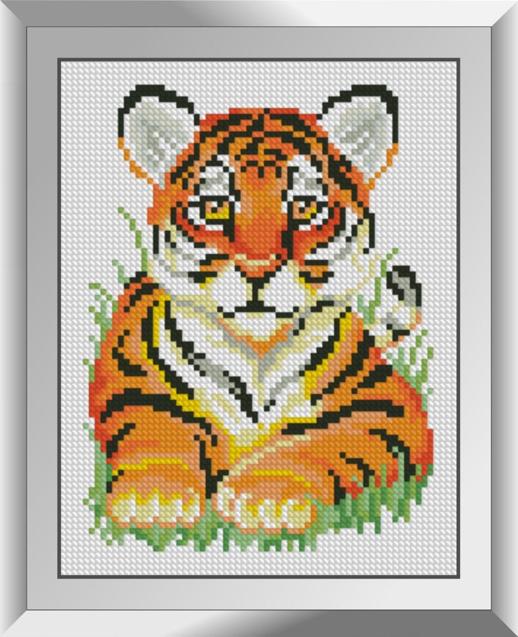Схема вышивки тигр